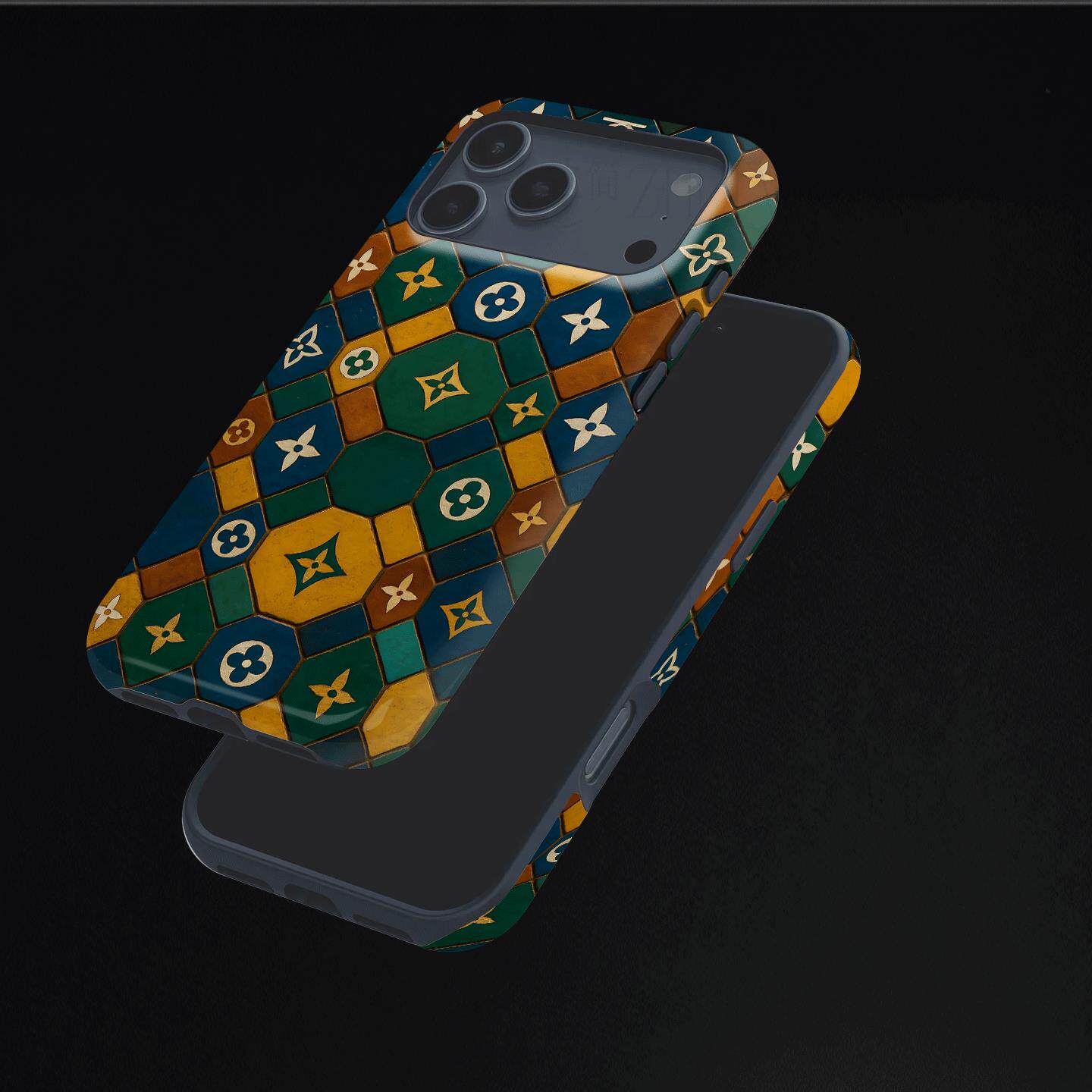 LV老花瓷砖硬壳磨砂磁吸手机壳适用苹果iphone17promax华为小米15PRO小米14pro小米17PROMAX三星S25PLUS