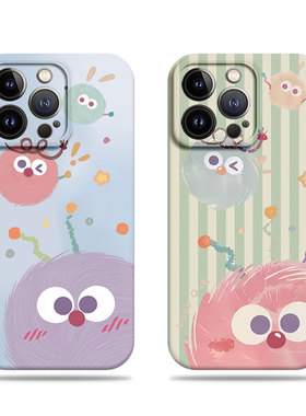 苹果17promax三只煤球菲林情侣手机壳适用苹果华为IQOOZ8XVIVOX100ULTRAP60PROP80ULTRAVIVOY76S