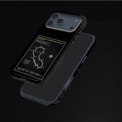 墨尔本F1赛道硬壳磨砂磁吸手机壳适用苹果iphone17promax华为P60pro小米17PROMAXP70PROP80PRO