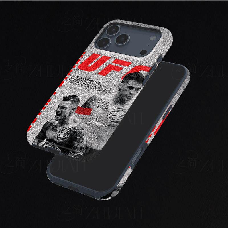 UFC钻石哥磨砂磁吸手机壳大孔亮面硬壳适用苹果iphone18promax华为PURAXVIEWIQOO15ULTRA红米NOTE12PROPLUS