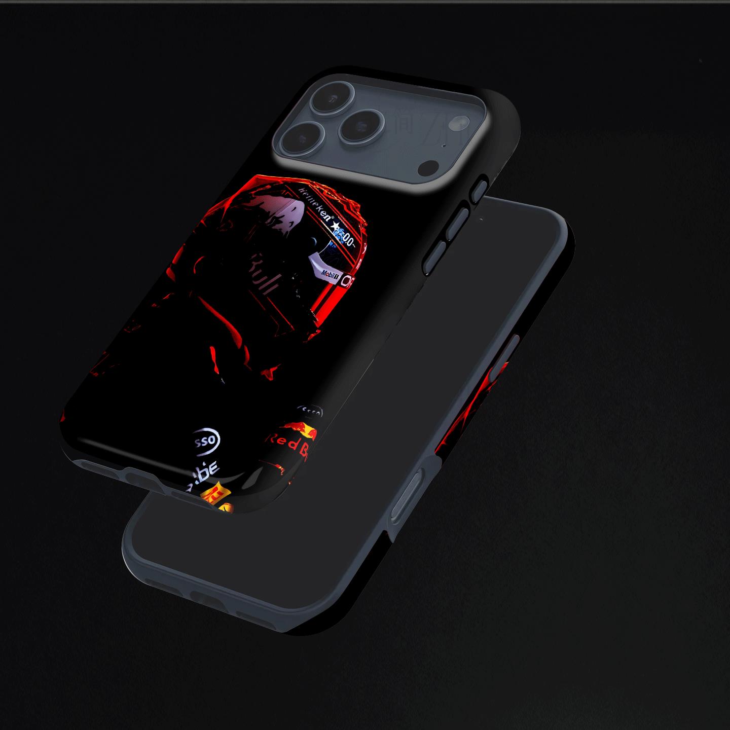 红牛F1头盔硬壳磨砂磁吸手机壳适用苹果iphone17promax华为小米15PROOPPOFINDX9PROVIVOX200至尊P80ULTRA