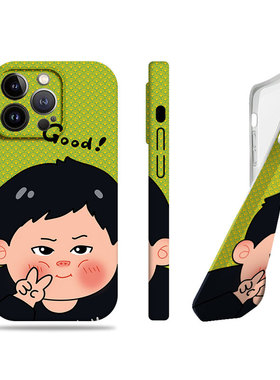 苹果17promax比耶胖胖男女菲林情侣手机壳适用苹果华为P60PROVIVOY76SOPPOK12SFINDX8至尊红米TURBO3