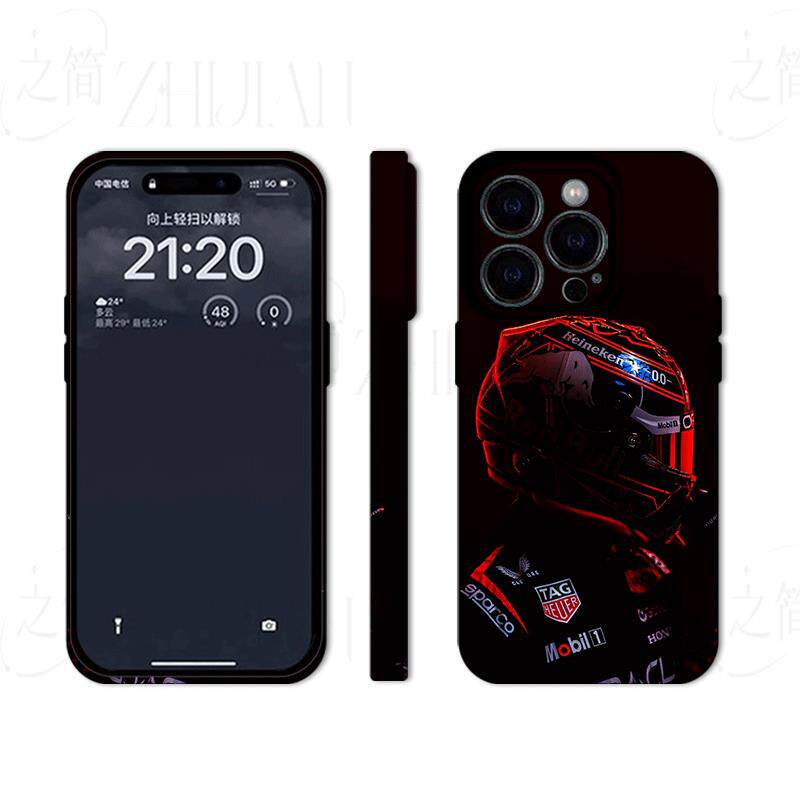 红牛赛车头盔磨砂磁吸手机壳大孔亮面硬壳适用苹果iphone18promax华为PURAXVIEW华为NOVA14活力版荣耀90GT