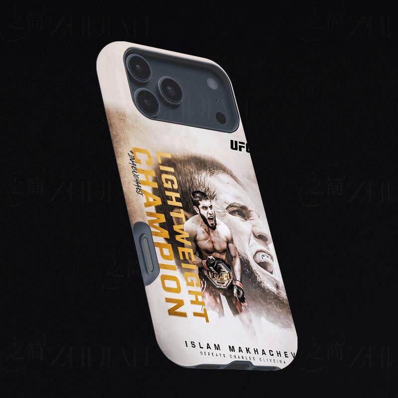 UFC马哈切夫磨砂磁吸手机壳大孔亮面硬壳适用苹果iphone18promax华为PURAXVIEW华为NOVA14PRO1加ACE3V