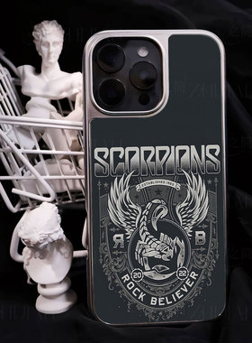 蝎子摇滚徽章手机壳大孔电镀黑框碳纤纹二合一磁吸适用苹果17promax华为PURA70ULTRAMATE70PROPLUSPURA70PROP