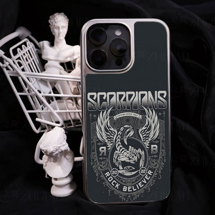 蝎子摇滚徽章手机壳大孔电镀黑框碳纤纹二合一磁吸适用苹果17promax华为PURA70ULTRAMATE70PROPLUSPURA70PROP