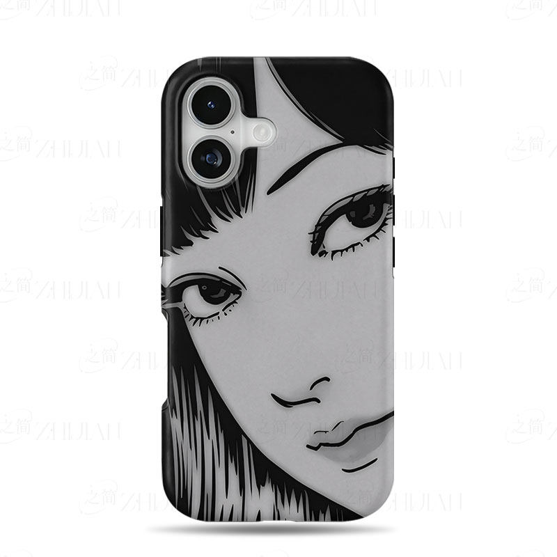富江漫画肖像磨砂磁吸手机壳大孔亮面硬壳适用苹果iphone18promax华为PURAXVIEW荣耀X70I华为NOVA13