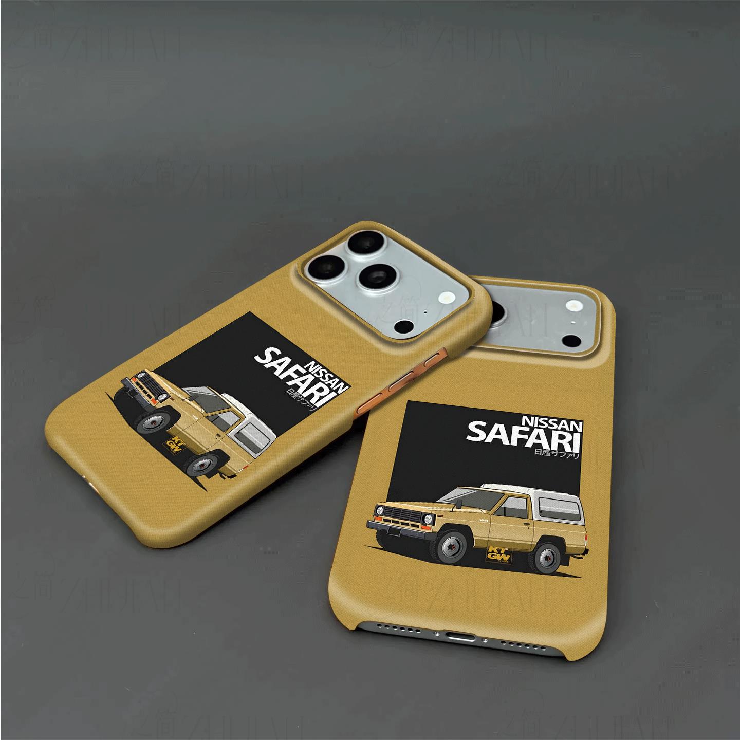 日产Safari硬壳磨砂磁吸手机壳适用苹果iphone17promax华为小米14pro三星S25PLUSFINDX8至尊P70PRO