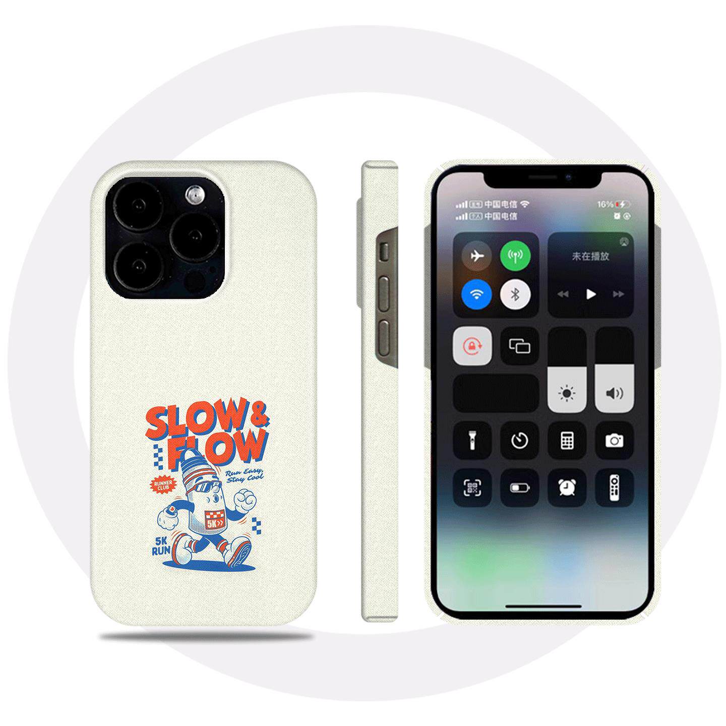 5K跑步卡通硬壳磨砂磁吸手机壳适用苹果iphone17promax华为P60proFINDX8PROMATE60PROVIVOX200PROMINI
