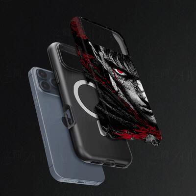格斯红瞳半脸磨砂磁吸手机壳大孔亮面硬壳适用苹果iphone18promax华为PURAXVIEW荣耀MAGIC8PRO荣耀X80I