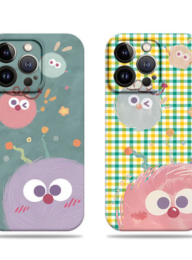 苹果17promax三只煤球菲林情侣手机壳适用苹果华为MATE50E荣耀GTPROVIVOX100PROVIVOY78PLUS三星S25ULTRA