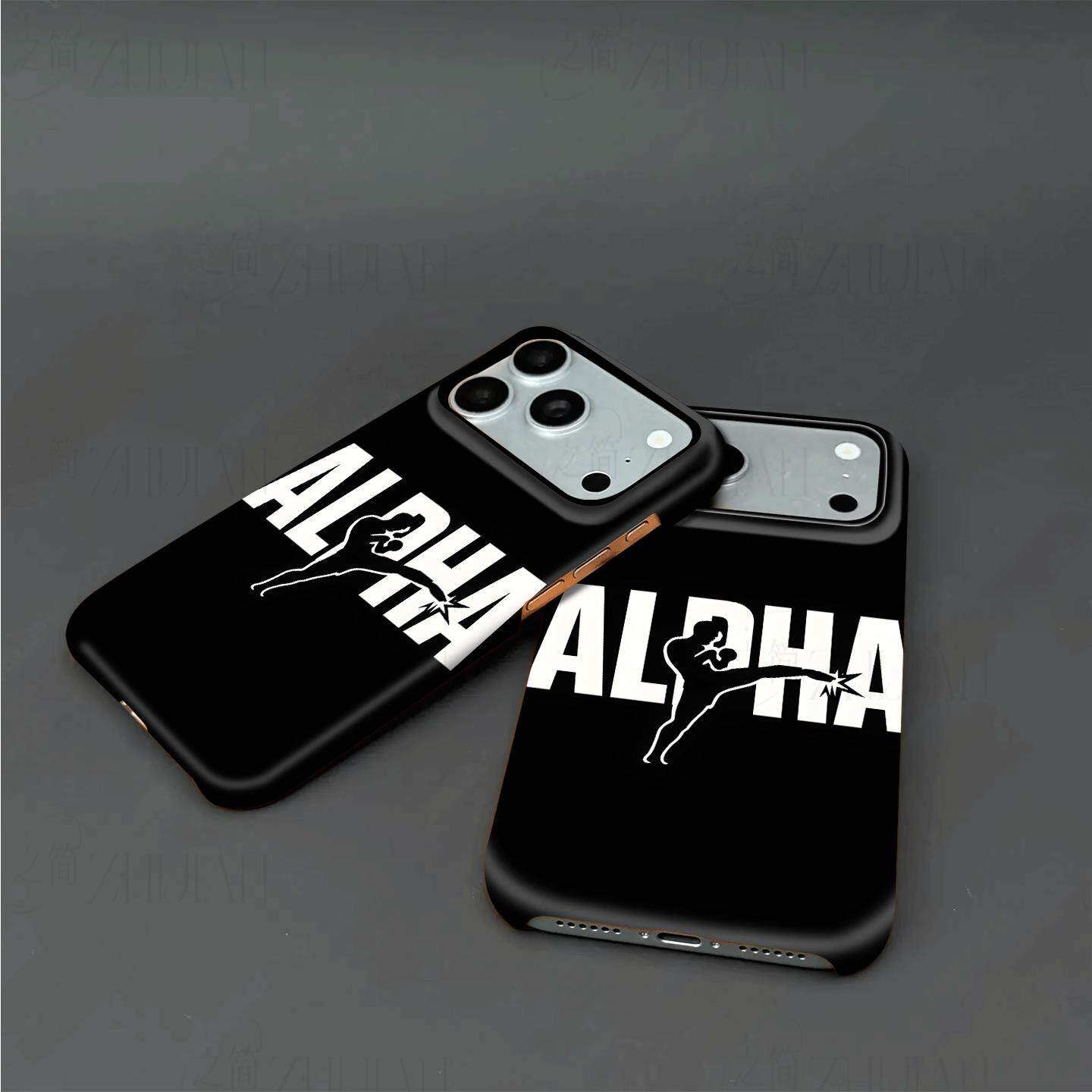 ALPHA女子搏击硬壳磨砂磁吸手机壳适用苹果iphone17promax华为P60pro三星S25ULTRAMATE80PROMAXVIVOX200S