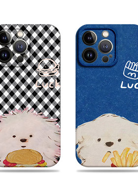 苹果17promax狗狗薯条汉堡菲林情侣手机壳适用苹果华为小米CIVI5PROFINDX7ULTRA荣耀300至尊小米17promaxVIVO