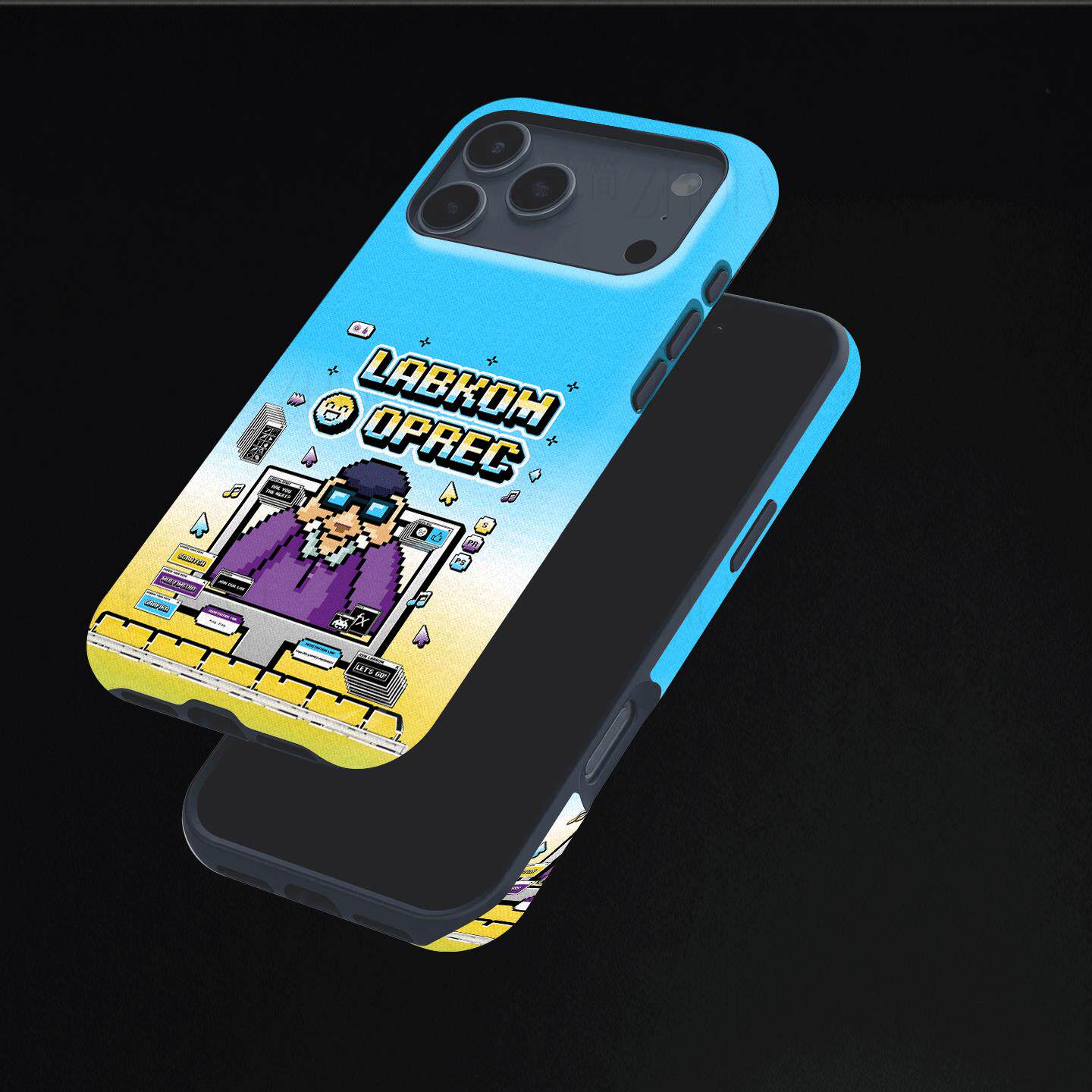 LABKOM像素招新硬壳磨砂磁吸手机壳适用苹果iphone17promax华为荣耀MAGIC7PRO三星S25PLUSFINDX8PROVIVOX300P