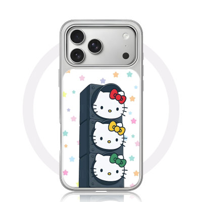 凯蒂猫红绿灯手机壳大孔电镀黑框碳纤纹二合一磁吸适用苹果17promax华为MATE60PROPLUSPURA80PROPLUS小米14PR