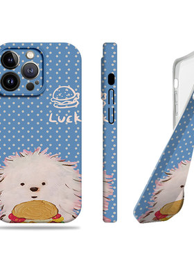 苹果17promax狗狗薯条汉堡菲林情侣手机壳适用苹果华为真我GT7P70ULTRAMATE70PRO+VIVOY300IQOONEO9