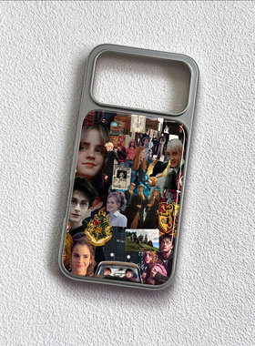 哈利波特汇手机壳大孔电镀黑框碳纤维二合一玻璃适用苹果17promax华为小米15PROPURA80ULTRAPURA70ULTRA