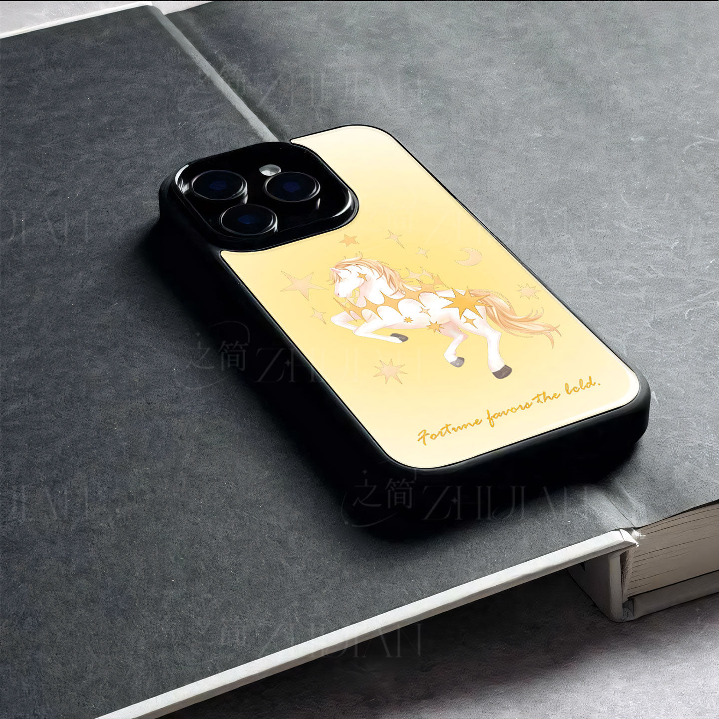 苹果17promax白马星星玻璃手机壳马年新年祝福有钱适用苹果华为一加ACE5至尊版P80ULTRA三星S25ULTRA真我GT8P