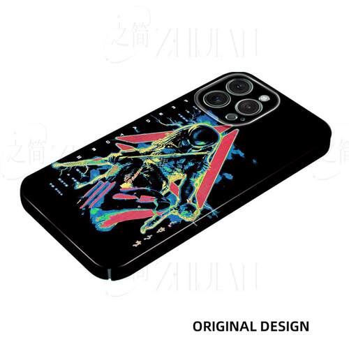 霓虹铁血战士磨砂磁吸手机壳大孔亮面硬壳适用苹果iphone18promax华为PURAXVIEW红米NOTE14PROPLUS华为NOVA10