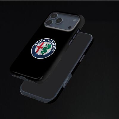 阿尔法罗密欧标硬壳磨砂磁吸手机壳适用苹果iphone17promax华为小米14proP70PROmate80pro三星S25PLUS