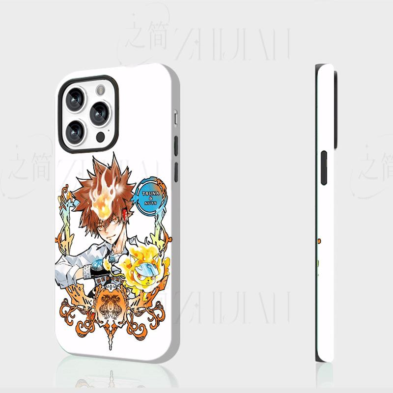 家教纲吉火炎磨砂磁吸手机壳大孔亮面硬壳适用苹果iphone18promax华为PURAXVIEWOPPORENO15PROOPPORENO7PRO