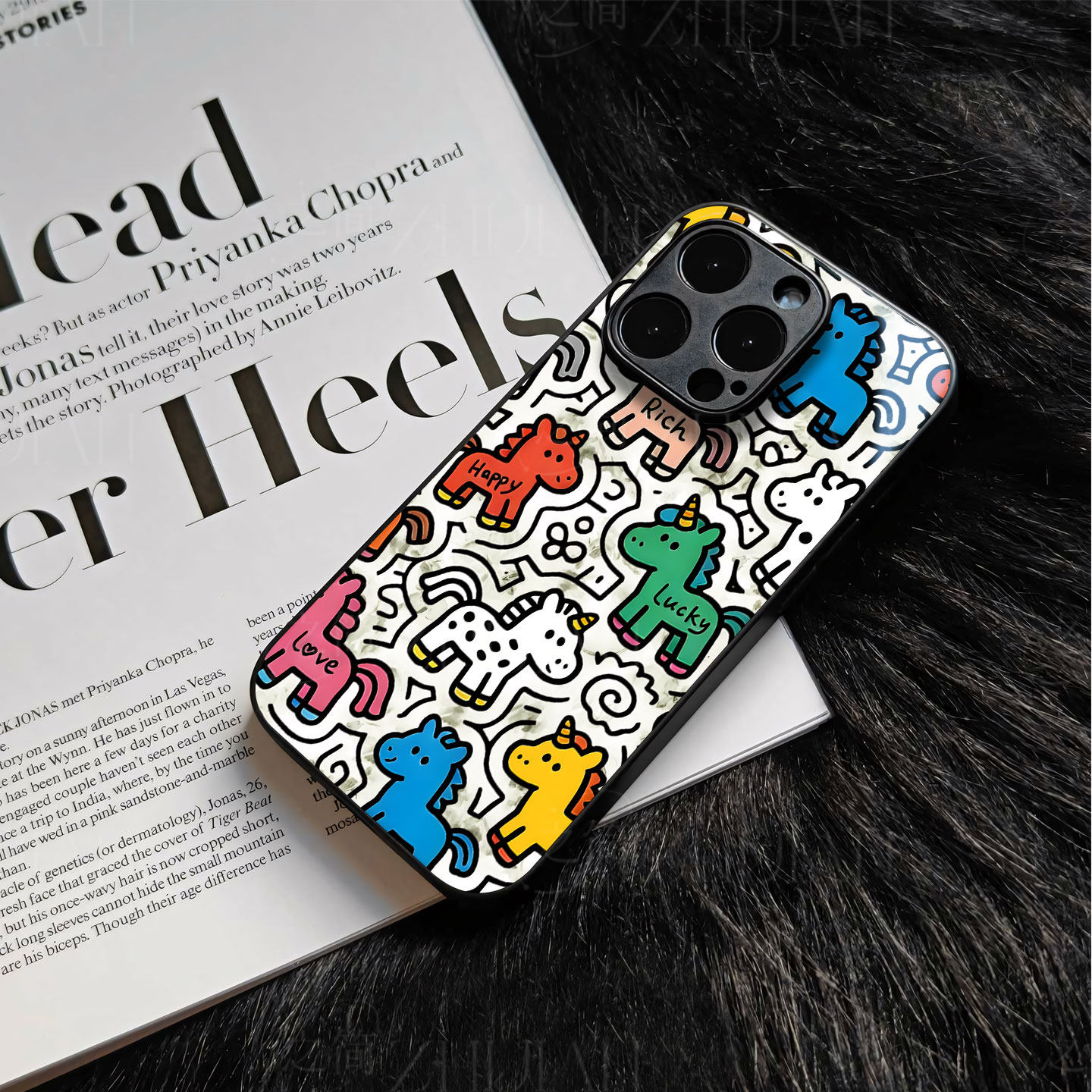 苹果17promax好多彩马玻璃手机壳马年新年祝福有钱适用苹果华为小米15PROVIVOY300三星S25PLUS真我GT8PRO