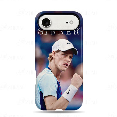 辛纳网球庆祝磨砂磁吸手机壳大孔亮面硬壳适用苹果iphone18promax华为PURAXVIEW华为NOVA8SE荣耀500PRO