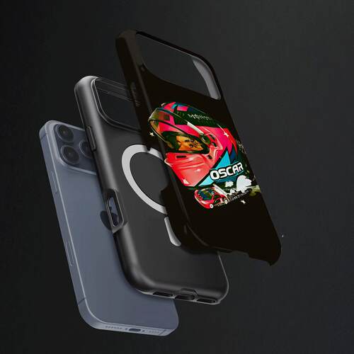 奥斯卡赛车盔硬壳磨砂磁吸手机壳适用苹果iphone17promax华为P70ULTRAVIVOX200Smate80pro荣耀MAGIC7PRO