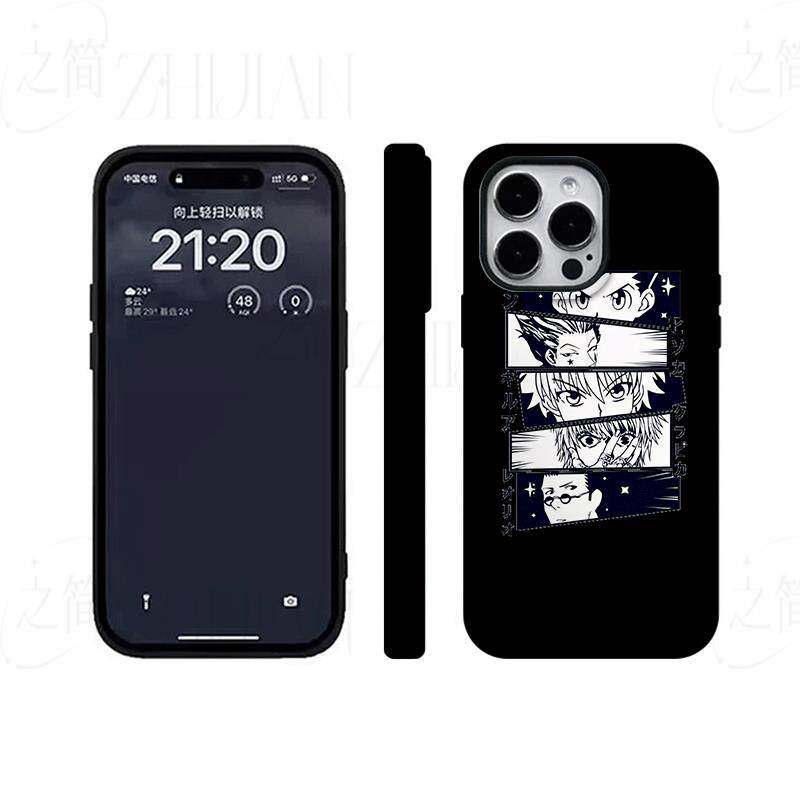 全职猎人磨砂磁吸手机壳大孔亮面硬壳适用苹果iphone18promax华为PURAXVIEW红米NOTE14PROPLUS1加13T