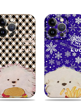 苹果17promax狗狗薯条汉堡菲林情侣手机壳适用苹果华为VIVOY77E小米15PRONOVA12PROOPPOA96畅享80PRO