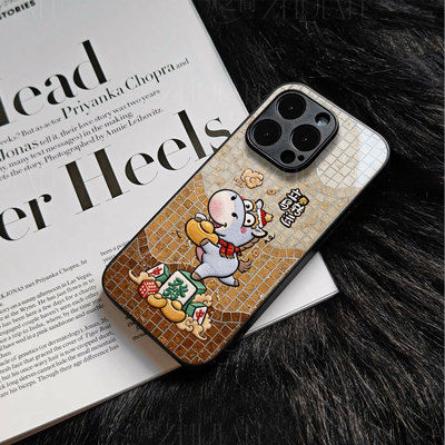 苹果17promax立马转运f玻璃手机壳马年新年祝福有钱适用苹果华为荣耀MAGIC7PROVIVOX200至尊真我GT7OPPOK13TU