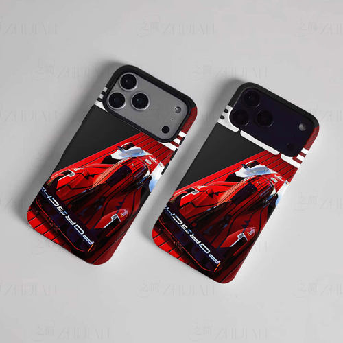 保时捷963赛车磨砂磁吸手机壳大孔亮面硬壳适用苹果iphone18promax华为PURAXVIEWOPPOFINDX7ULTRA华为NOVA9PR