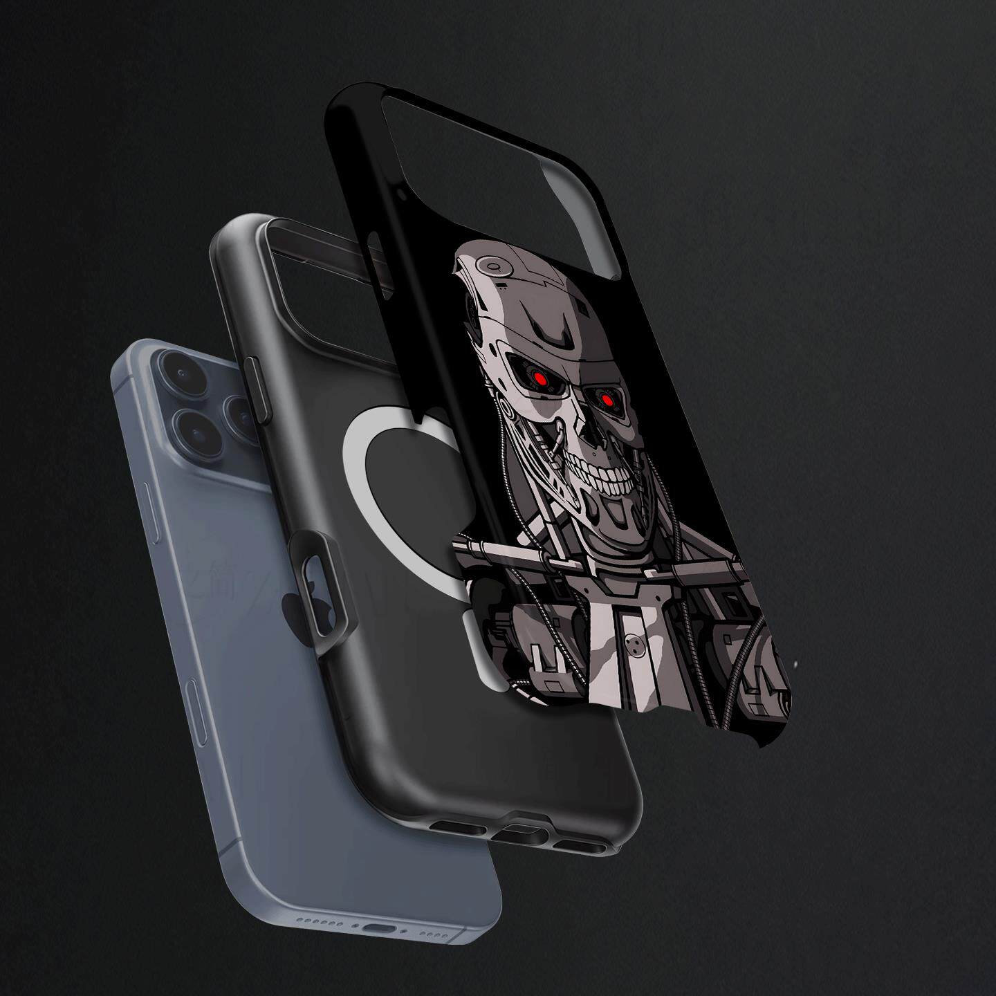 终结者机器人硬壳磨砂磁吸手机壳适用苹果iphone17promax华为荣耀500pro荣耀MAGIC7PROOPPOFINDX9PRO小米17PR
