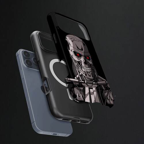 终结者机器人硬壳磨砂磁吸手机壳适用苹果iphone17promax华为荣耀500pro荣耀MAGIC7PROOPPOFINDX9PRO小米17PR