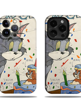 猫和老鼠庆生日菲林手机壳适用苹果iphone16promax华为真我gt7nova7p40proVIVOS20ProOPPOReno14荣耀Magic7pr