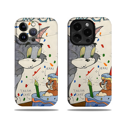 猫和老鼠庆生日菲林手机壳适用苹果iphone16promax华为真我gt7nova7p40proVIVOS20ProOPPOReno14荣耀Magic7pr