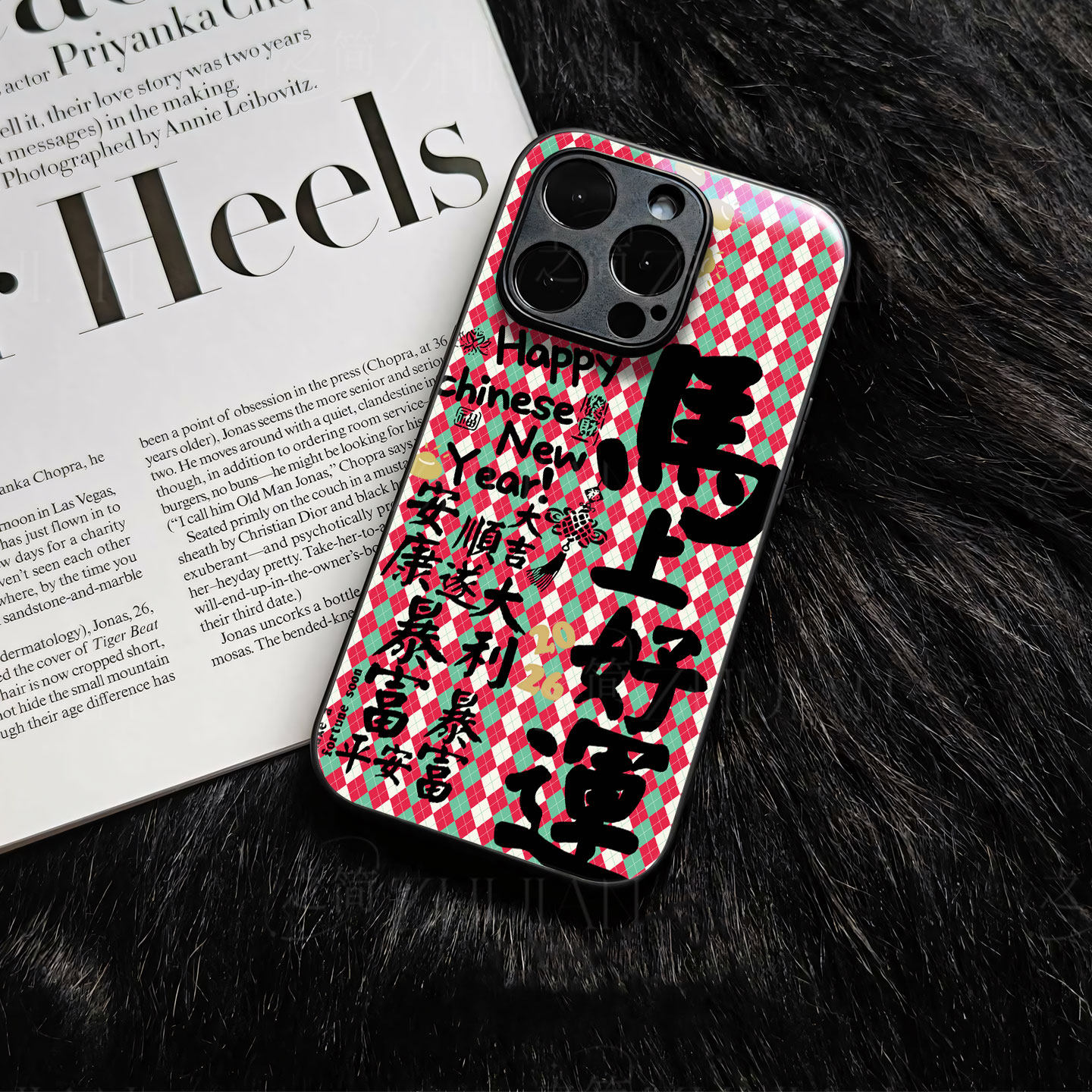 苹果17promax马年马上好运玻璃手机壳马年新年祝福有钱适用苹果华为三星S25PLUS一加ACE5竞速版红米K80PRO一