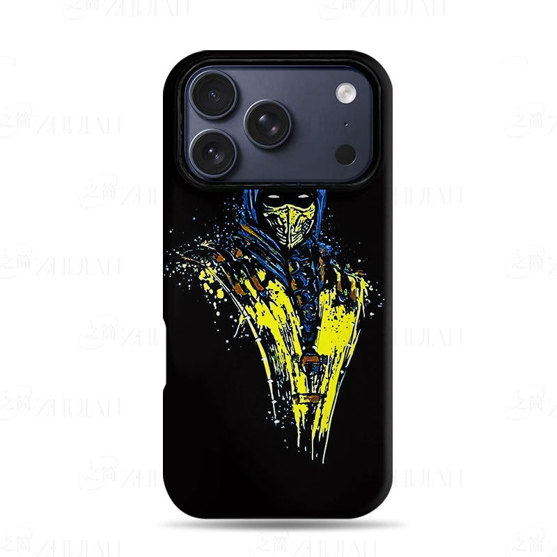 真人快打蝎子磨砂磁吸手机壳大孔亮面硬壳适用苹果iphone18promax华为PURAXVIEW华为P40PRO荣耀MAGIC6PRO