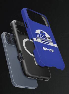 R2D2磨砂磁吸手机壳大孔亮面硬壳适用苹果iphone18promax华为PURAXVIEW华为NOVA9SEOPPOFINDX5PRO