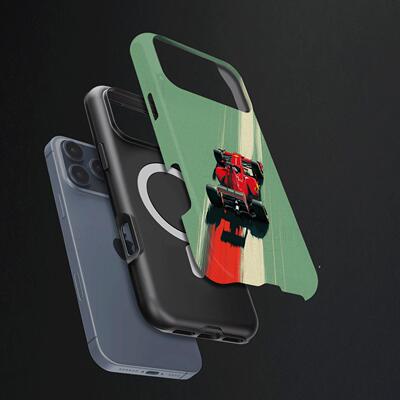 法拉利F1赛车硬壳磨砂磁吸手机壳适用苹果iphone17promax华为P70ULTRAP80ULTRA荣耀400PRO荣耀MAGIC8PRO