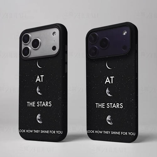 星空月相英文磨砂磁吸手机壳大孔亮面硬壳适用苹果iphone18promax华为PURAXVIEW红米K90PROMAXOPPOFINDX6PRO