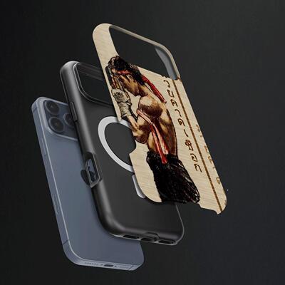泰拳拜师手绘硬壳磨砂磁吸手机壳适用苹果iphone17promax华为P70PRO小米17PROMAXVIVOX200PROMINI三星S25PLUS