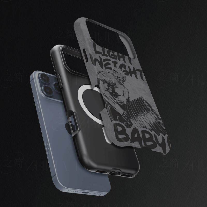 猛男举杠铃图磨砂磁吸手机壳大孔亮面硬壳适用苹果iphone18promax华为PURAXVIEW华为MATE80PROMAX荣耀400PRO