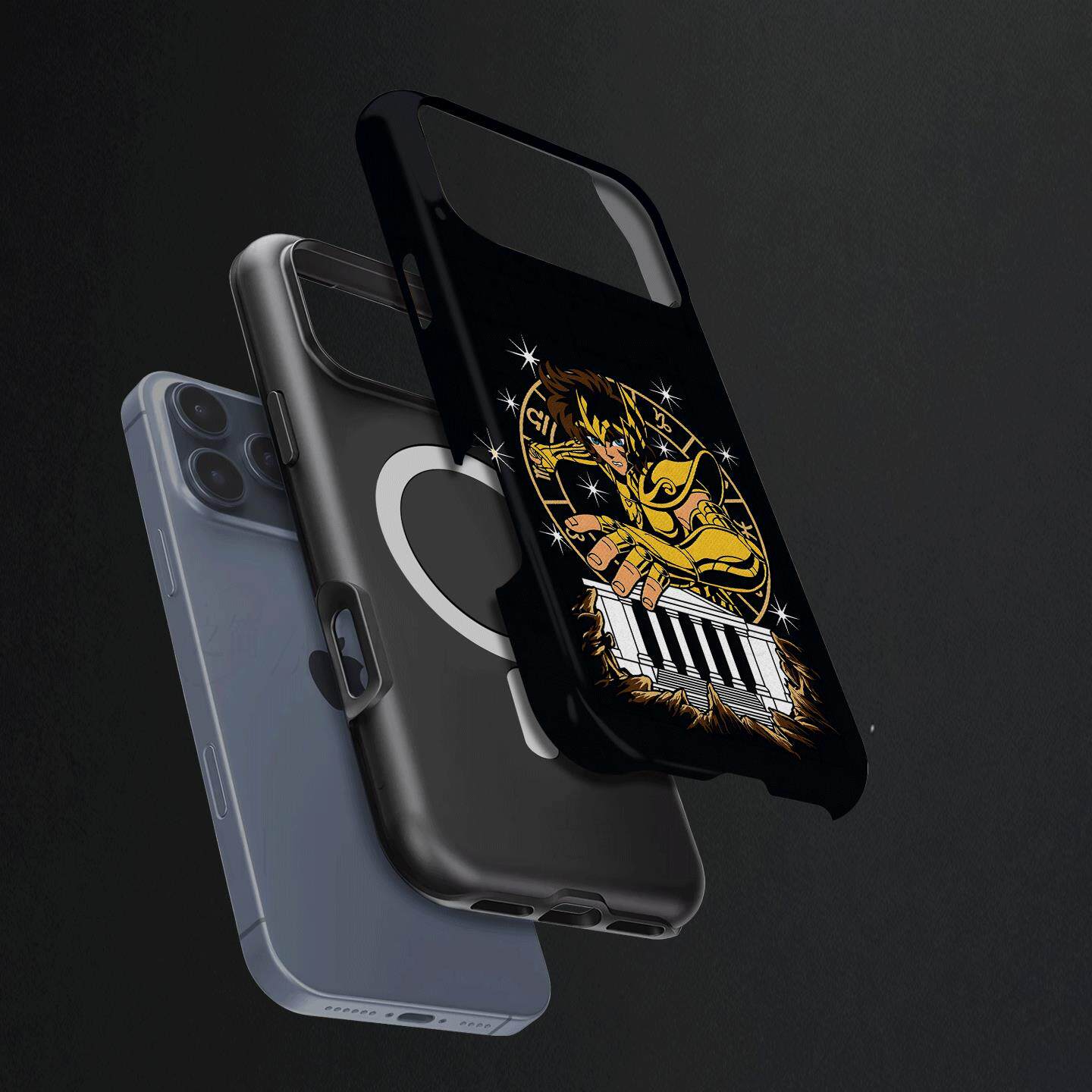 星矢黄金圣衣硬壳磨砂磁吸手机壳适用苹果iphone17promax华为P80ULTRAVIVOX200SVIVOX200PROMINI小米14pro