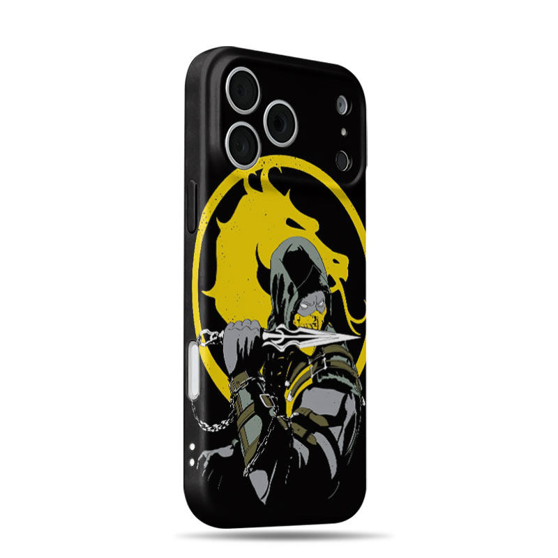 真人快打蝎子磨砂磁吸手机壳大孔亮面硬壳适用苹果iphone18promax华为PURAXVIEW荣耀100PROVIVOX200S