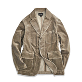 复古新品 西里布卡其色灯芯绒商务休闲西服条绒便装 外套美式 非rrl