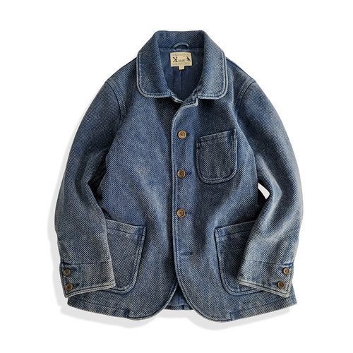 西里布蓝染全棉剑道春秋