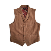 美式 复古休闲西服领马甲背心咔叽新品 非rrl 西里布秋季 scarti lab