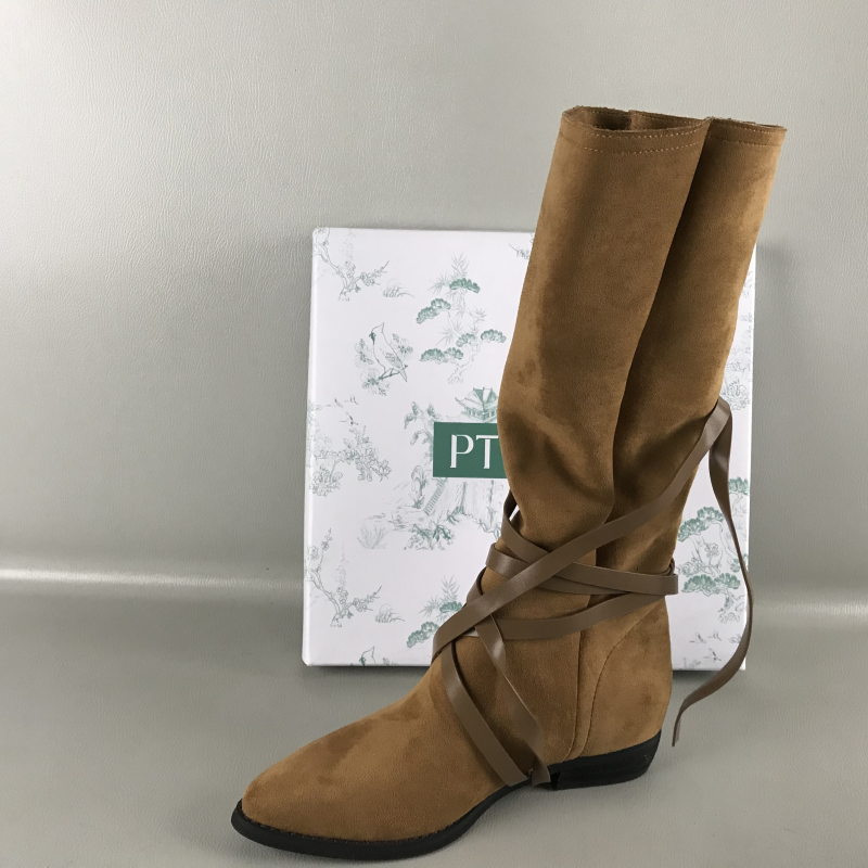 PT'SON/百田森品牌断码撤柜秋冬西部牛仔堆堆靴尖头套筒骑士靴女,女鞋,骑士靴,淘宝优惠券,粉丝福利购,淘宝优惠卷
