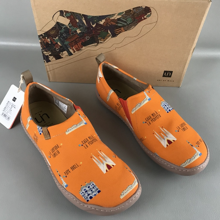 uin彩绘旅行鞋原创深口套脚单鞋托莱多1艺术涂鸦四季休闲鞋男鞋